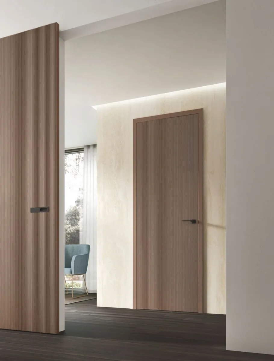 Porta interna di design in uno showroom